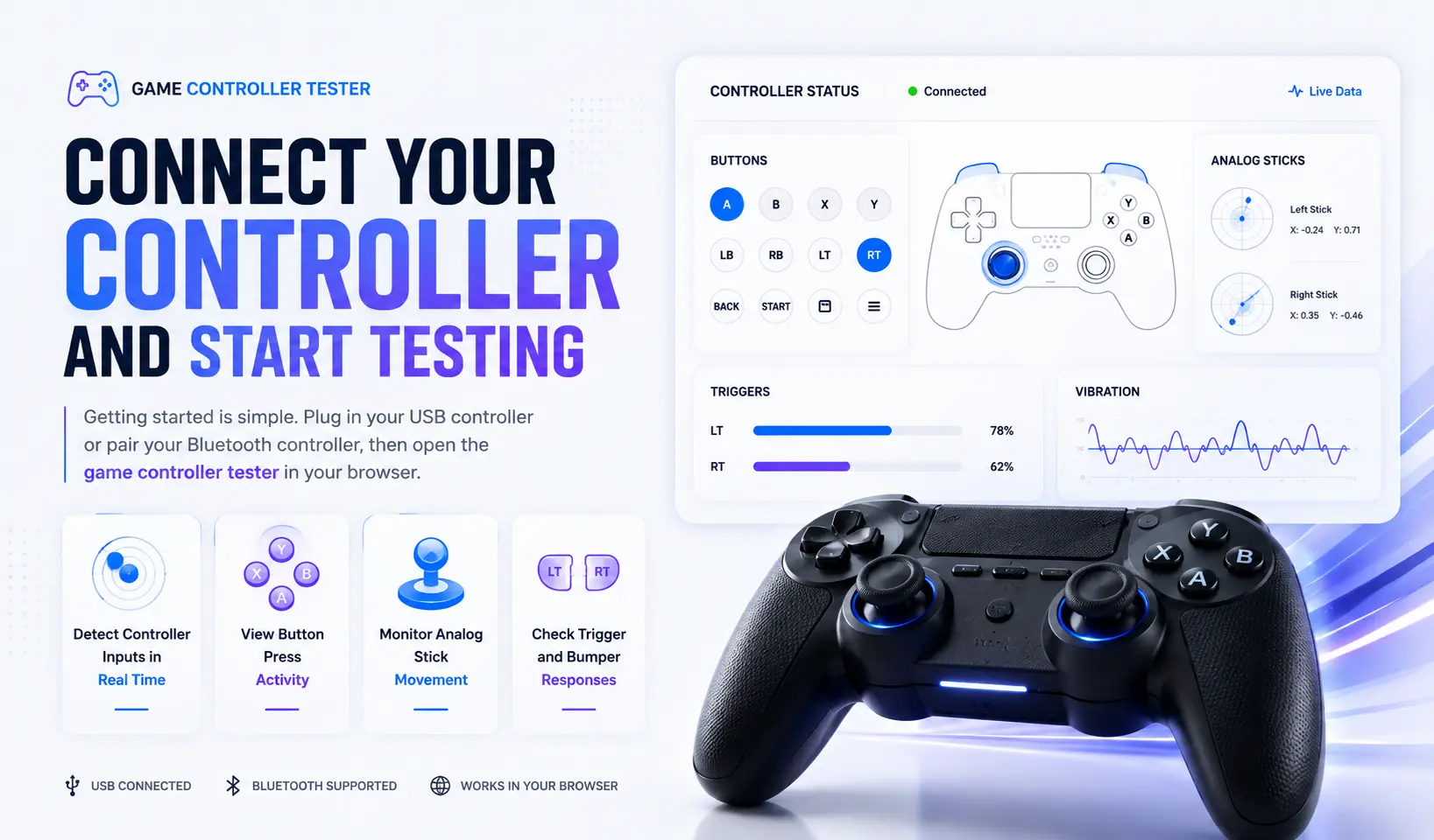 Game controller tester