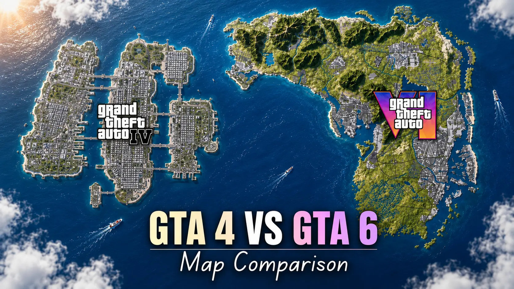 GTA 4 Map vs GTA 6 Map | GTA 6 Map Comparison