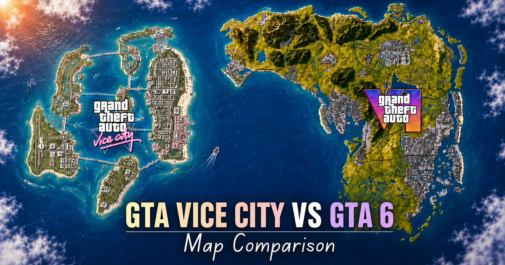 GTA Vice City Map vs GTA 6 Map